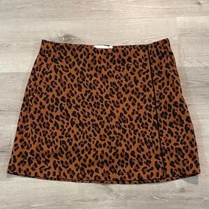 Lady Hagen Brown and Black Animal Print Mini Skirt